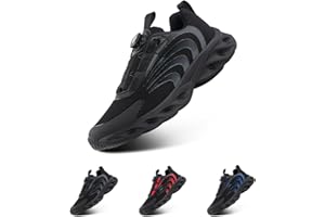 Hitmars Scarpe Running Uomo Scarpe Ginnastica Corsa Sportive Air Sneakers Traspiranti Leggero Camminata Running Fitness Jogging Casual Scarpa Nero EU 39-47