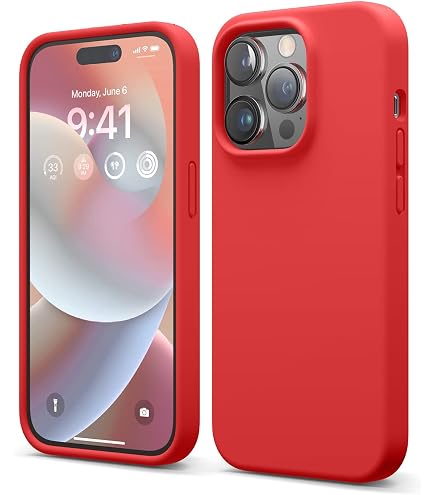 SURPHY Magnetische Silikon-Hülle Für IPhone 14 Pro – Mit Schutzfolien & Kameraschutz – Kaktus Grün
