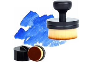 BRIARTW Strumento per Inchiostro Rotondo Spazzola ergonomica a setole morbide con Cappuccio per Fai da Te, Scrapbooking, Artigianato, Pittura, Inchiostro, miscelazione di Colori, creazione di Biglietti