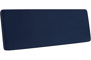 SYLC Fundas De Cojín, Funda para Sofá Elásticas, Funda Elástica Protectora De Sofá Tartán, Funda para Sofá Elástica Protector Separados (Azul Oscuro,Chaise Longue)