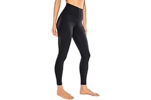 CRZ YOGA Donna Sportivi Pantaloni Vita Alta Fitness Leggings Palestra con Tasche Interna -63cm