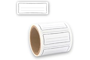 NORD TAPE Etykiety samoprzylepne 100 szt, naklejane etykiety do opisu na słoiki, naklejki na słoiki z dżemem do opisu, etykiety na przyprawy, 50x20mm