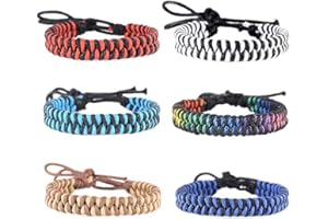 VU100 6PCS Tresse Corde Bracelets Fait main Amitie Bracelet pour Homme Femme Enfant