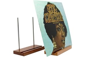 BIG FUDGE Soporte de Madera para Vinilos - Soporte para Discos de Vinilo Hecho de Madera de Sapeli - Expositor para Discos