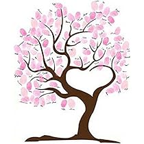 Albero Impronte Digitali Per Matrimoni E Eventi - Tela Personalizzata Impermeabile, Libro Ospiti Creativo E Decorativo