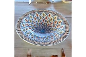 YODECO Plat Tebsi Bakir turquoise - D 37 cm