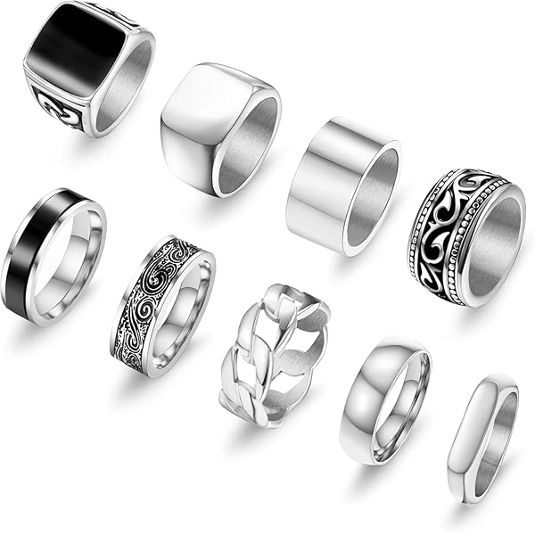 Ecooon 2pcs Flash Ring For Season 5 Fan Cosplay, Lightening Logo Fastest Man Stainless Steel Ring Band Package For Men Gift Jewelry, DC Comics Anime - View #10