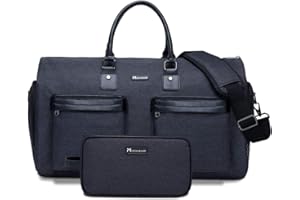 Convertible Garment Bag with Shoulder Strap, Modoker Carry on Garment Duffel Bag for Men Women - 2 in 1 Hanging Suitcase Suit Travel Bags