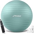 Trideer Yoga Ball Exercise Ball for Working Out, 5 Sizes Gym Ball, Birthing Ball for Pregnancy, Swiss Ball for Physical Therapy, Balance, Stability, Fitness, Office Ball Chair, Quick Pump Included