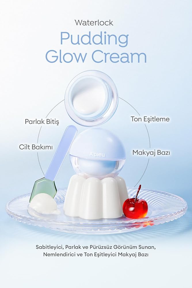 MISSHA Nemli Görünüm Sunan Ton Eşitleyici Sabitleyici Makyaj Bazı Apıeu Waterlock Pudding Glow Cream Glow Cream