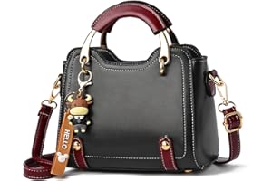 NICOLE & DORIS Small Top Handle Handbags for Women Crossbody Bag Cute Shoulder Bags PU Leather Messenger Bags for Girls Ladies Satchel Bag