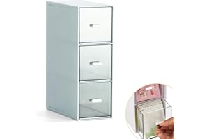 XONGSYUE Küchen Organizer mit 3 Schubladen, Aufbewahrungsbox für Teebeutel, Kaffeepads, Teebox mit 3 Schubladen, Schminktisch Organizer, Teekiste aus Kunststoff für Tee Kaffee Gewürze und andere Lebensmittel