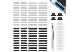AOUZOVLI 95 pcs Handy Staubschutz Kit Lautsprecher Staubschutzstöpsel Phone Speaker Cover Mesh Dust Protection Schutz Aufkleber Wasserdicht Kompatibel mit iPhone Staubdichte Netzaufkleber