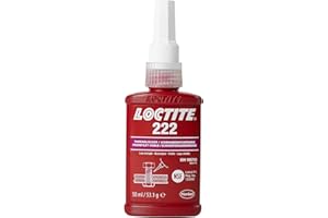 LOCTITE 222, Klebstoff für die Sicherung von Justierschrauben, niedrigfeste Schraubensicherung für kleine Metallgewinde, Flüssigkleber z. B. für Pumpen und Getriebe, 1x50ml