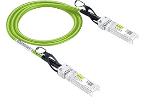 10GTEK [Verde] Cable 10G SFP+ DAC de color - Cable Twinax SFP para Cisco SFP-H10GB-CU0.5M, Ubiquiti UniFi, D-Link, Supermicro, Netgear, Mikrotik, Fortinet, 0,5 metros (1,6ft)