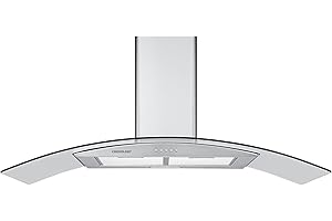 Cookology CGL100SS/A Energy A Rated Stainless Steel 100cm Curved Glass Chimney Cooker Hood