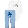 carter's Baby 2 Piece Long Sleeve Hanukkah Bodysuit and Pants Set