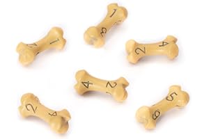 LYNX Set Dadi D6 - Set di Sei Dadi 6 Facce - Dadi per GDR a Tema Teschio & Ossa. Dadi Particolari per D&D, Dungeons & Dragons (DND), Warhammer, Pathfinder, Magic the Gathering (MTG). (Giallo)