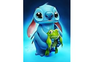 Tabeskly 5d Diamond Art Kits Adults Diamond Painting Kits for Adults UK Cartoon Stitch Jewel Bead Gem Crystal Crafts Dimond Picture Art Kit Adults Full Drill Kids Gift