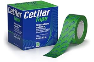 PHARMANUTRA CETILAR TAPE con Mentolo - Striscia adesiva per contratture, traumi o stiramenti cm 4 x 250
