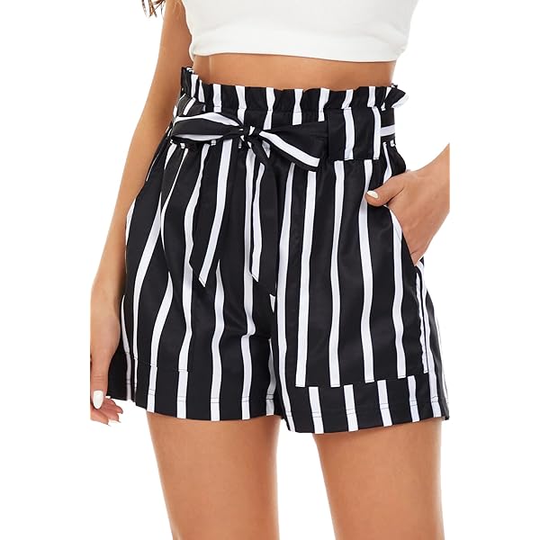 NEYOUQE Damesshorts, trekkoord, stretch, wijde losse korte broek met