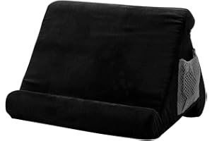 Shoze Tablet Pillow Stand for iPad - Multi-Angle Cushion for Laptops and Reading, Black