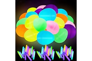 ‎DROOKAEN 24x Ostereier Bunte Plastik Ostern Eier aus Kunststoff, 72x Glowing Sticks Knicklichter Party Set Ostern Festival für draußen Osterdeko Deko zu Ostern