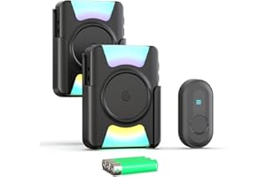 CallToU Hearing Impaired Doorbell 1000ft Wireless Doorbells for Home Waterproof Portable for Alert Patient Elderly Senior with Vibrating Flashing Light Smart Call Button System, 4 Modes