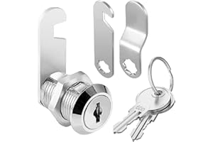 Litensh Cerradura de Buzón de 20 mm, Leva de Armario Con Llave Igual, para Cajones, Tocador y Puerta