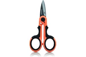 SKYSHL 2PCS Fiber Optic Kevlar Scissors Stainless Electricians Shears Optical Fiber Cable Cutter (SS01KS-11)