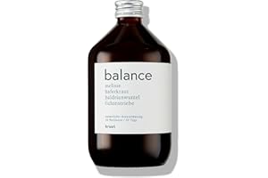 ‎KRUUT Kruut – Balance Kräuterauszug bio 500ml – Elixier für nach dem Essen aus Wildkräutern Kamille, Schafgarbe, Pfefferminze, Wiesenkümmel – Oxymel Extrakt Sirup Kur