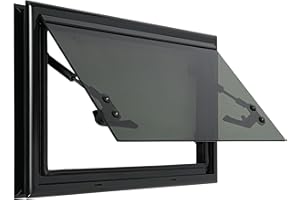 NADINEDUTOL Wohnwagenfenster Ausstellfenster Seitenfenster Wohnmobil Fenster & RV Klappfenster, Externes Push Fenster mit integriertem Rollo und Fliegengitter für Wohnwagen Van Camper (B-500*300mm)