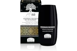 Helan, M Oud, Dezodorant Mężczyźni Roll-On Pachnący i Oddychający - Świeży i delikatny dezodorant na skórze, bez soli aluminiowych, z olejkami eterycznymi - Długotrwałe działanie, 50 ml - Made in Italy