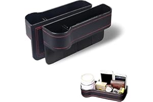 CAIYUANGJ 2 Piezas Caja de Almacenamiento de Asiento de Automóvil, Caja Almacenamiento Lateral del Coche, Asiento de Coche Lateral Gap Filler, Organizador Gap Asiento Coche, para Almacenamiento de Coche
