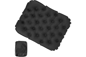 DEARBAG Nadmuchiwana poduszka na kemping, przenośna, podróżna poduszka powietrzna, wodoodporna, mata do siedzenia na zewnątrz, mata do siedzenia, mata na plażę, wycieczki z plecakiem, wędrówki,