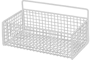 Väggkorg, hängande metallkorg, självhäftande hängande korg utan borrning, hållbar metallkorg för kök, badrum och dusch, förva