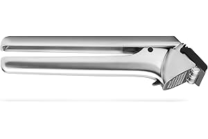 Dreamfarm Garject 2-In-1 Garlic Peeler, Garlic Press & Mincer with Garlic Peel Ejector, Chrome-Plated Zinc - Black