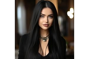 BERRYLION Long Straight Wigs for Women|Synthetic Wigs|28inch (Black)