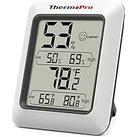 ThermoPro TP50 digitales Thermo-Hygrometer Hygrometer Innen Thermometer Raumthermometer mit Aufzeichnung und Raumklima…