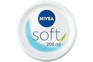 NIVEA Soft Crème de soin hydratante 3-en-1 (1 x 200 ml), Crème visage, corps et mains pour une hydratation intense, Crème hydratante multiusage