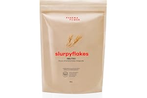 PharmaPower Slurpyflakes Fiocchi d’Avena Integrali Baby Neutri, Senza Glutine, Senza Lattosio, Senza e Zuccheri Aggiunti, Vegani, 500 g