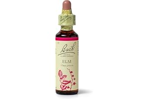 BACH FLOWER REMEDIES Bach Original Flower Remedies (Elm) Find Joy & Hope, Be Efficient, Emotional Wellness, Natural Flower Essence, 20ml
