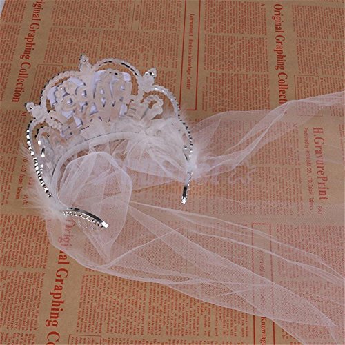 iLoveCos Bride to be Photo Booth Props Set Tiara Schleier Henne Party Dekorationen Braut zu sein Photo Booth Partei Bevorzugungen Dress-up Zubehör Fun Dekoration - 8