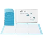 Kikido Disposable Baby Changing Mat 40 x 60 cm &ndash; 50 Baby Pads &ndash; Baby Changing Pad for Changing Nappy &ndash; Soft, Absorbent and Wa