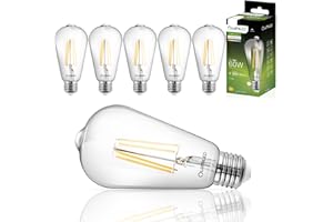 6X LUMILED LED ST64 FILAMENT CL 8W E27 880LM 4000K