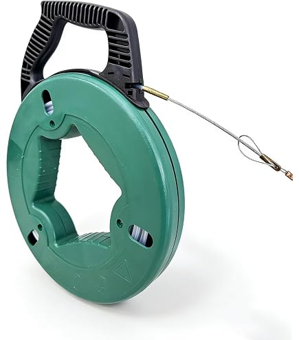 fiberglass fish tape reel 492FT with Meter Markings class functional hand tools that can easily accomplish excellent craftsmanship Electrical Fish Tape Happybuy 656FT