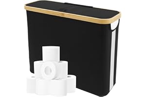 BUTORY Stoccaggio di carta igienica trasparente per piccoli oggetti in carta igienica, 45 x 15 x 35 cm