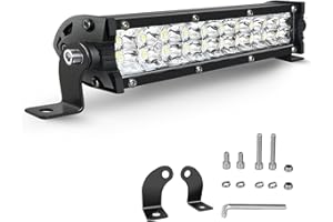 LYNKOMM Led Lichtleiste Arbeitsscheinwerfer 18CM 60W Lichtbalken 12V Motorrad LEDs Zusatzscheinwerfer Bar LEDs Arbeit Licht Bar für SUV Offroad ATV UTV Traktor 4x4 Auto 1 Stück
