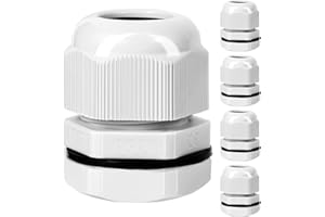 Dawenur 5 pezzi passacavo PG21 passacavo impermeabile PG raccordo a vite regolabile per esterni giardino scatola di derivazione