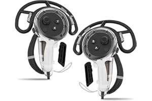 Eyglo Couvercle de Manette avec Anneau de Pare-Chocs pour Quest 3,Housse de Protection Poignées de Contrôleur pour Quest 3,Cover Contrôleur Antidérapant Anti-Collision,Accessoires pour Quest 3